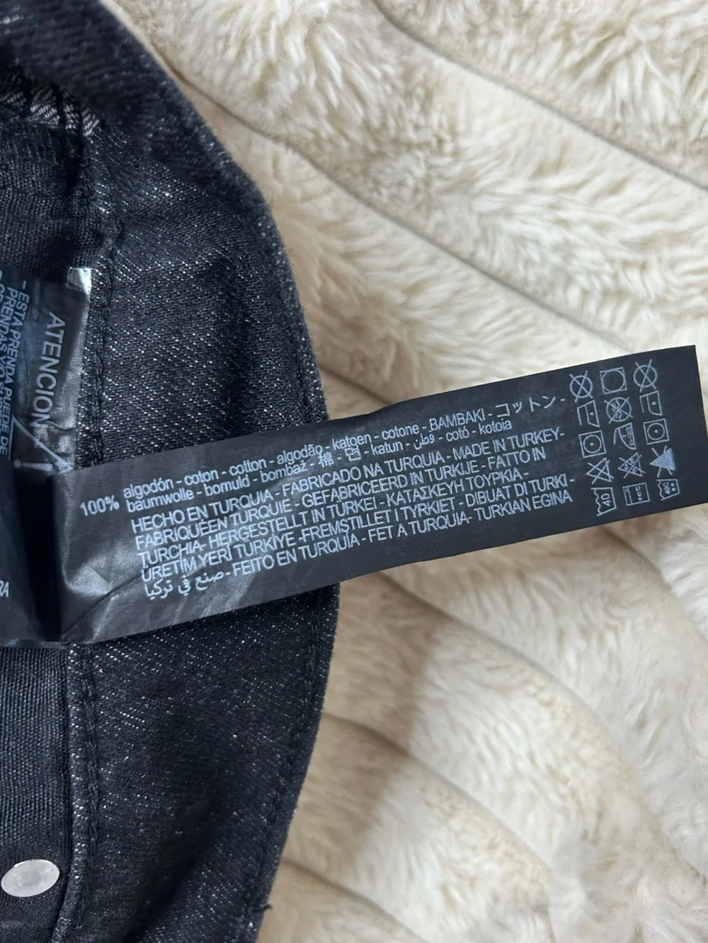 Zara The Panelled Slim Black Jeans Size 6 - Picture 7 of 9